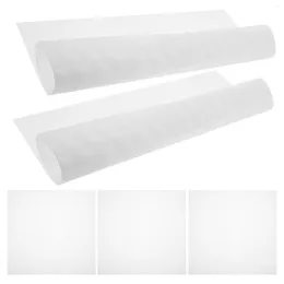 Table Mats 5Pcs Slicone Dehydrator Sheets Non- Reusable Dryer Mesh Fruit Pad Cooking Liners For Kitchen Home 40x40CM ( White )