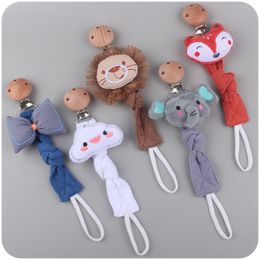 Porta ciuccio Clip # Prodotti per bambini Clip di faggio Leone Animale Cotone Corda di lino Corda dal design unico ed elegante Catena 230421