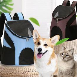 Cat Carriers Outdoor Pet Dog Carrier Bag Foldable Pets Backpack Double Shoulder Mesh Travel For Small Dogs Cats Supplies