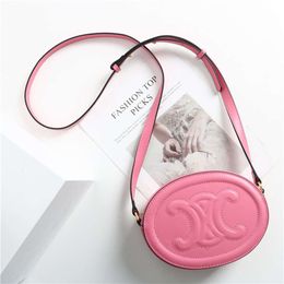 lady bags cel bun tender dermis Mini designer pink mooncake cel Genuine lady Leather Bag Spring 2024 New Triumphal Arch Pig Nose Bag Small Design Single Shoulder 1D4L