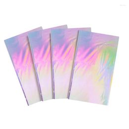 Table Cloth 4Pc Iridescence Plastic Tablecloths Shiny Disposable Rectangle Covers Multicolor