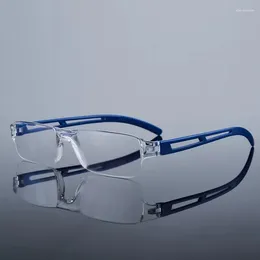 Sunglasses Men Ultralight Anti Blue Light Reading Eyewear Unisex Frameless Presbyopic Glasses Women High-definition Fashion