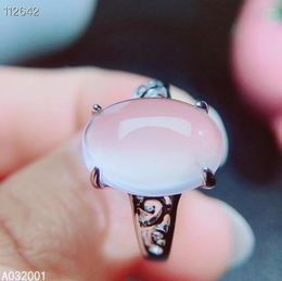 Cluster Rings KJJEAXCMY Fine Jewellery Natural Rose Quartz 925 Sterling Silver Men Women Ring Support Test Luxury