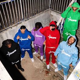 Men's Hoodies Sweatshirts Y2k Hip Hop Goth Brother Outfit Sets Men Star Nofs Graphic Print Pullover Hooded Harajuku High Street Sweatshirts Sweatpants T231121