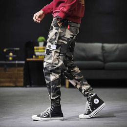 Men's Pants Hip Hop Cargo Pant Mens Fashion Joggers Casual Pants Streetwear MultiPocket Ribbons Military Pants Men Harem Pants Large Size J230420