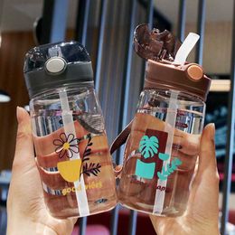 Mugs New Kids Water Sippy Cup for Outdoor School Cute Cartoon Animal Children Water Bottle for Boy Girl Portable Plastic Cup Z0420