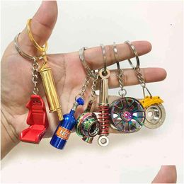 Keychains Lanyards Transmission Pendant Vehicle Key Simation Mode Brake Disc Shock Absorber Drop Delivery Fashion Accessories Dhbul