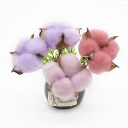 Decorative Flowers Natural Cotton Dried Home Decoration Wedding Holding Flower Wall Plant Fake Interior