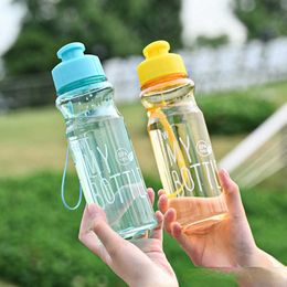 Mugs BPA Free 650ml Water Cup Sport Water Bottle Portable Water Cup PET Water Container Antidrop Outdoor Rope Gift Mug Drinkware Z0420