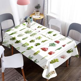 Table Cloth Flower Reference Chart 3D Cover Waterproof And Oil Proof For Decorative Dining Tablecloth Picnic Blanket