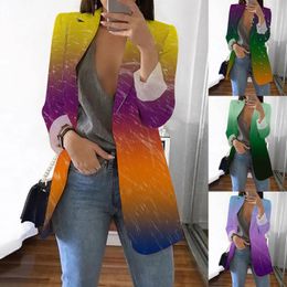 Women's Suits Blazers Womens Casual Elegant Long Sleeve Blazer Jacket Solid Color Work Oversized Work chic Kawaii preppy style Outerwear 231121