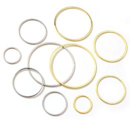 Jump Rings & Split Rings 20Pcs 15/20/25/30/35/40Mm Stainless Steel Gold Plated Earrings Rings Big Circle Ear Wire Hoops Pend Dhgarden Otgu1