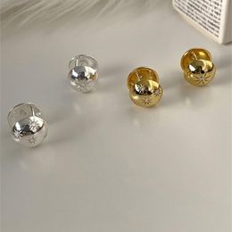Hoop Earrings 925 Silver Needle Piercing Crystal Star Round Ball For Women Girls Wedding Party Jewelry Eh2010