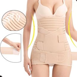 Women's Shapers 3 In 1 Postpartum Belly Wrap Support Recovery Waist Pelvis Belt Body Shaper Postnatal Shapewear C Section Compression Girdle