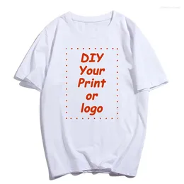 Women's T Shirts Customised Print Tee Shirt Femme Your Design Logo Picture DIY Custom Women Summer Gift For Girl Birthday Tshirt