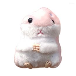 Decorative Figurines Hamster Keychain Plush Adorable Keychains Stuffed Animals Keyring Charm Handbag Pendant Doll Key