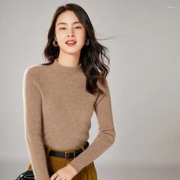 Women's Sweaters Slim Women Pure Wool Knitted Jumpers Female Soft Warm Full Sleeve Tops Ladies Merino Woollen Pullovers