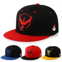 Ball Caps Go Team Valor Men Women Baseball Cap Mystic Instinct Unisex Snapback Embroidery Teenage Anime Hip Hop Dad Hat Gorras H018