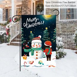 Christmas Decorations Merry Decoration Garden Flag Snowman Pattern Festival Navidad Noel Year Party Supplies 231120