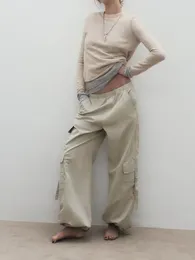 Women's Pants Style Back With Trim Pocket Leg Patch Trip Strap Hem To Snap Adjust Nylon Umbrella