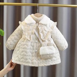 Jackets 1 2 3 4 Years Baby Girl Winter Jacket Christmas Sweet Princess Girls Coat Thicken Warm Children Outerwear Clothing Birthday Gift 231120