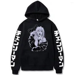 Men's Hoodies 2023 Manga Chainsaw Man Sweatshirt Harajuku Cosplay Cool Power Graphic Print Unisex Men Women Loog Sleeve Sportswear