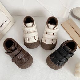 Boots Toddler Baby Warm Plush Boy Casual Slip-on Furry High Top Sneakers Infant Girl Outdoor Soft Sole Ankle Height Cotton Shoes