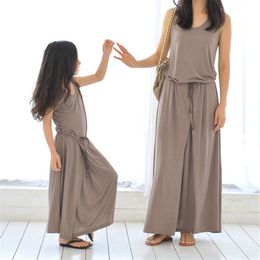 Family Matching Outfits Mom and Daughter Dress Casual Long Skirt for Mommy and Me Clothes Mother and Daughter Family Look Summer Matching Family Outfits 230421