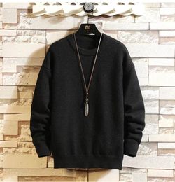 Men's Sweaters 2023 Autumn Winter Japanese Sweater Loose Relaxed Unisex Couple Trend Solid Fashion Black Yellow Green Grey Brown