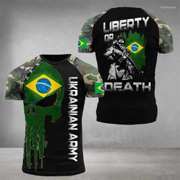 Men's T Shirts Brazil T-shirts Veterans National Flag 3d Print Street Shirt Short Sleeve O-Neck Casual Oversized Tops 6XL Tees