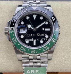 40mm Sprite Watches Men Left Hand Watch Men's Automatic Cal.3285 Green Black Ceramic Bezel 904L Steel Jubilee Bracelet Eta 126720 Water Resistant ArF Wristwatches