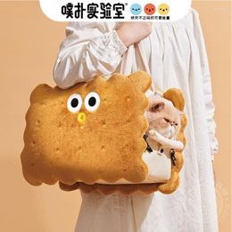 Cat Carriers Sandwich Biscuits Pet Travel Bag Shoulder Warm In Winter Portable When Going Out