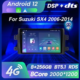 Android 12 Car Dvd Radio for Suzuki SX4 2006-2013 for Fiat Sedici 2005-2014 Multimedia Player GPS 2Din Stereo Head Unit