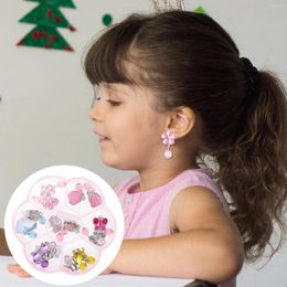 Stud Earrings Adorable Cartoon Shape Earring Clips Kids Toy Girls Ear Decor