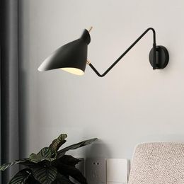 Wall Lamp Retro Led Hexagonal Bedroom Decor Penteadeira Camarim Reading Switch