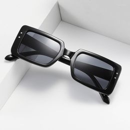 Sunglasses WENLCCK Small Box Personality Rice Nails Modern For Men And Women PC Anti UV Glasses