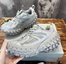 Defender Sneakers OP14 Tire Shoes Sneaker Mesh Shoe Rubber Dad Chunky Casual Fashion Beige Designer Women Men Size 35-45 QQSF