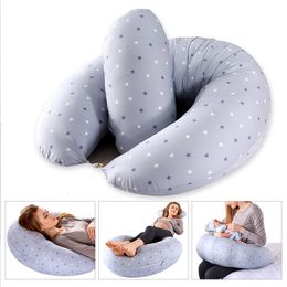 Pillows Multifunction Nursing Pillow Baby Maternity Breastfeeding Pillow Adjustable Pregnant woman Waist Cushion Layered Washable Cover 230422