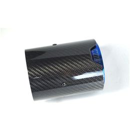 Muffler Blue M Performance Stainless Steel Exhaust End Tips Carbon Fiber Car Pipes 1 Pcs Drop Delivery Mobiles Motorcycles Parts Syst Dhbte