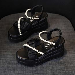 Vestido tênis de verão corda de calcanhar alto plataforma cunhas sapatos feminino sandálias sexy vestido 2023 slides de grife novos mujer zapatillas