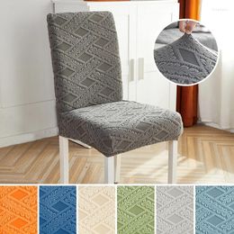 Chair Covers Plain Computer Seat Kitchen Dining Wooden Office Home Wedding Cover-Ups Jacquard Stool Soft Cover With Back