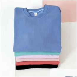 Yoga Outfit Womens Wear Autumn Sweatshirt Sports Round Neck Long Sleeve Casual Loose Drop Delivery Outdoors Fitness Supplies Dh30P
