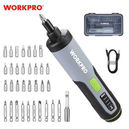 Screwdrivers WORKPRO 36V Cordless Screwdriver Electric Screwdriver Set TypeC Fast Charging Repair Power Tools with LED Light 230422