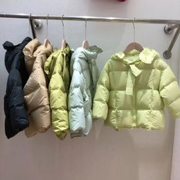 Down Coat 2023 Winter Girls Fashion Thick Warm Duck Jacket With Tie Baby Kids Children Outerwear