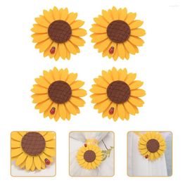 Curtain Tiebacks Flower Tie Rope Holdbacks Clip Clips Window Backs Binding Treatment Drapery Curtains Sunflower Clamp Farmhouse