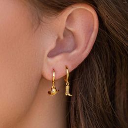 Hoop Earrings Fashion Gold Silver Colour Hat Boot For Women Stainless Steel Pendant Piercing Jewellery Arrival 2023