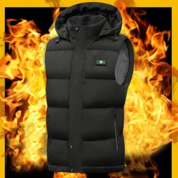 Men's Vests Unisex Electric Heated Vest Windproof Thermal Warm Clothes 15 Heating Zones Zipper Closure USB Charging for Winter Sports Hiking 231122