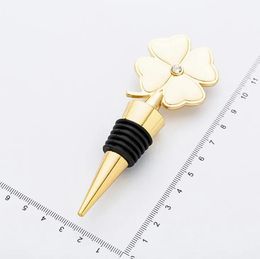 New Lucky Clover Favours Wine Bottle Stopper Four Leaf Clover Red Wine Stopper Wedding Favour Birthday Gift Event Giveaways