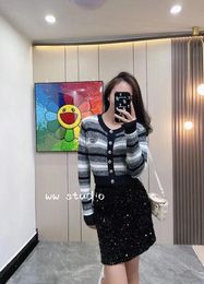 Womens Sweater Cardigan Knitted Tops C Letter Fashion Classic Designer Embroidery Print Casual V-Neck Clothing Sweaters Vintage Fashion Trend Small Sweet Wind Coat