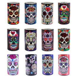 6cm*102cm skull pattern tobacco packing bottle vacuum plastic canister moisture-proof container sealed household storage box Fvjnu